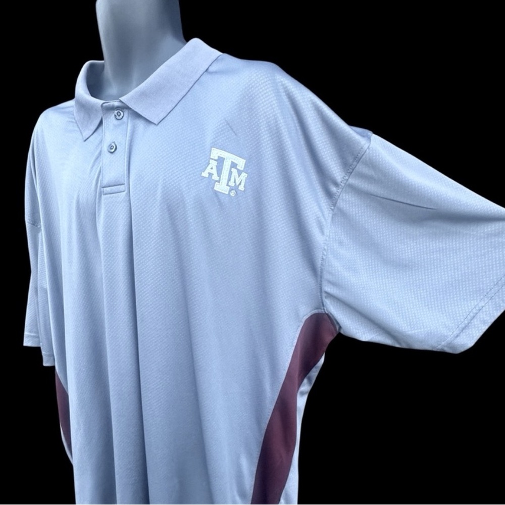 Pro Edge Knight's apparel Texas A & M Men's Polo Shirt Gray and Maroon Sz 4XL